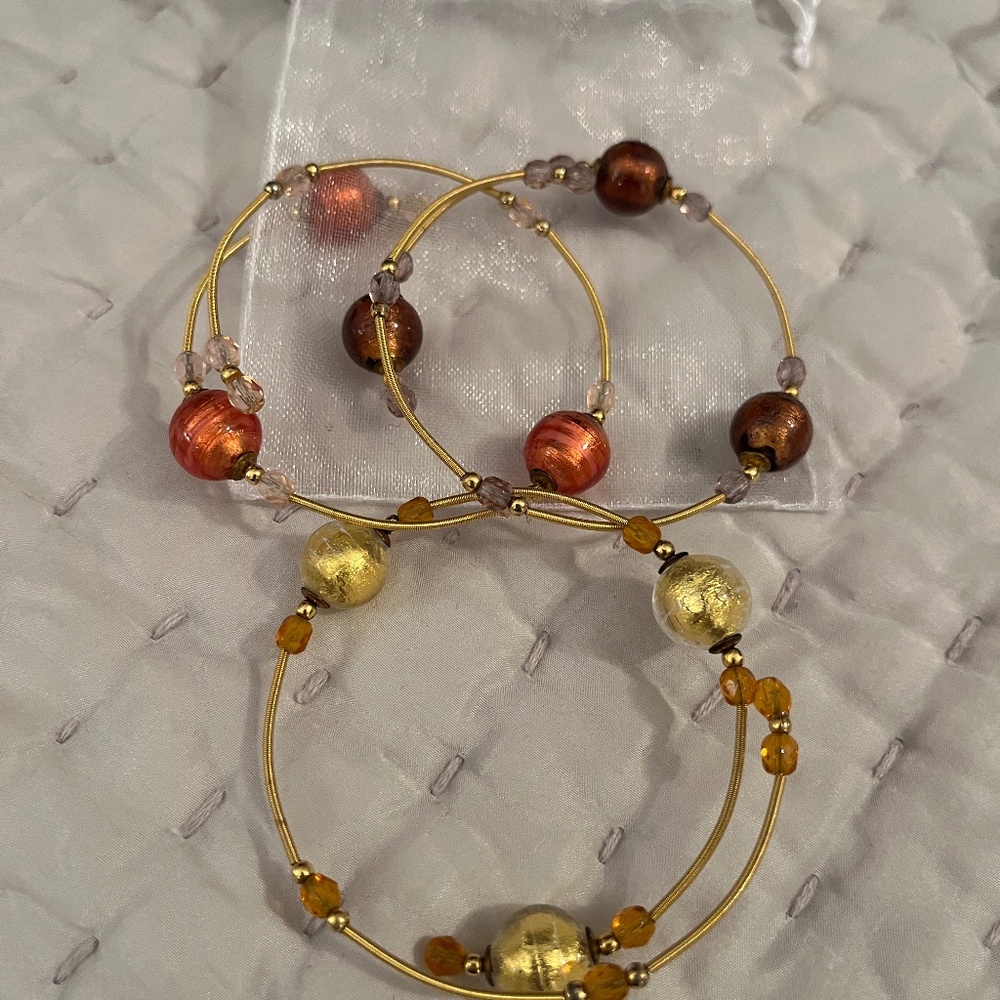 Murano Glass Bead Bracelets